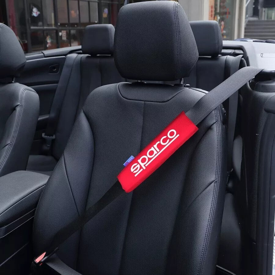 Sparco Seat Belt Pads Car Harness Cover Shoulder Pads Black Red Blue Comfortable