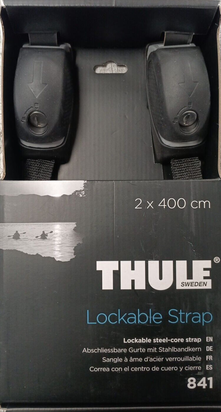 Thule Lockable Straps Set of 2 for Kayaks and Other items 841000
