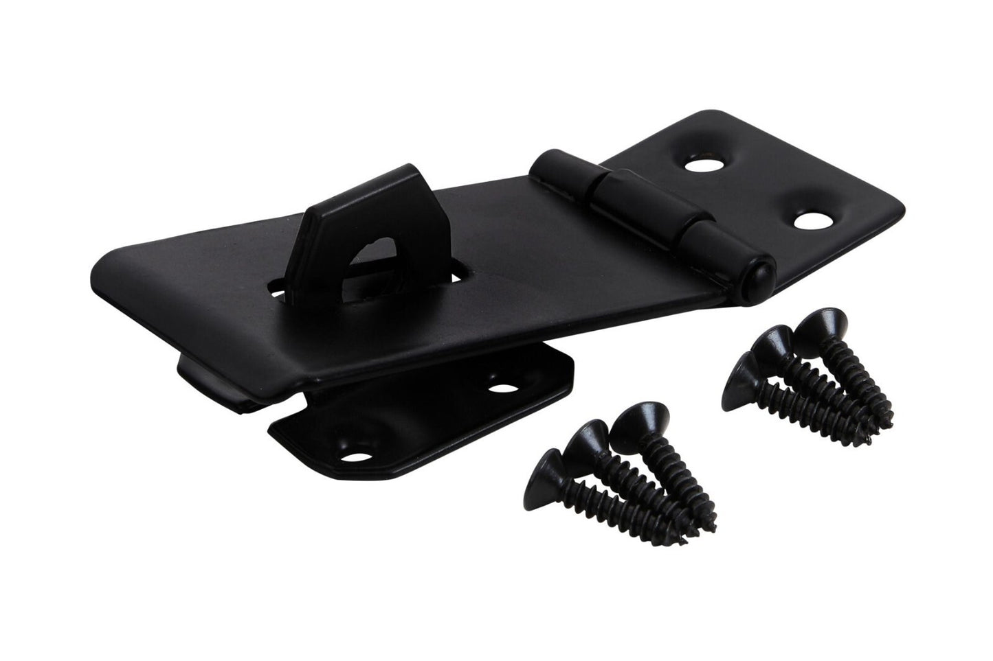 Blue Spot Tools Ironmongery 75mm Black Powder Coated Hasp and Staple bsp78056