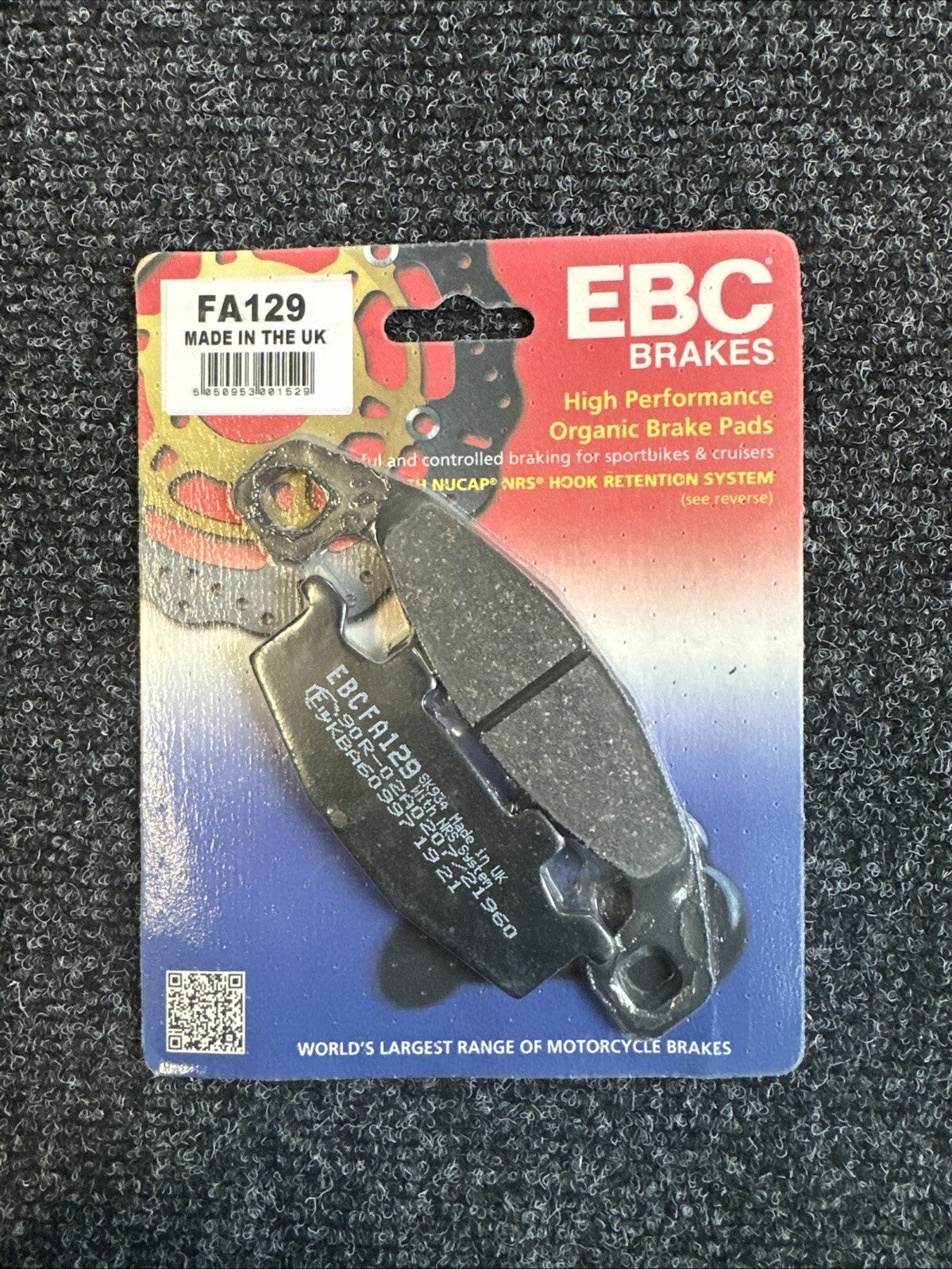 EBC Organic REAR Disc Brake Pads Fits KAWASAKI ZZR600 (D Models - 1990 to 1993)