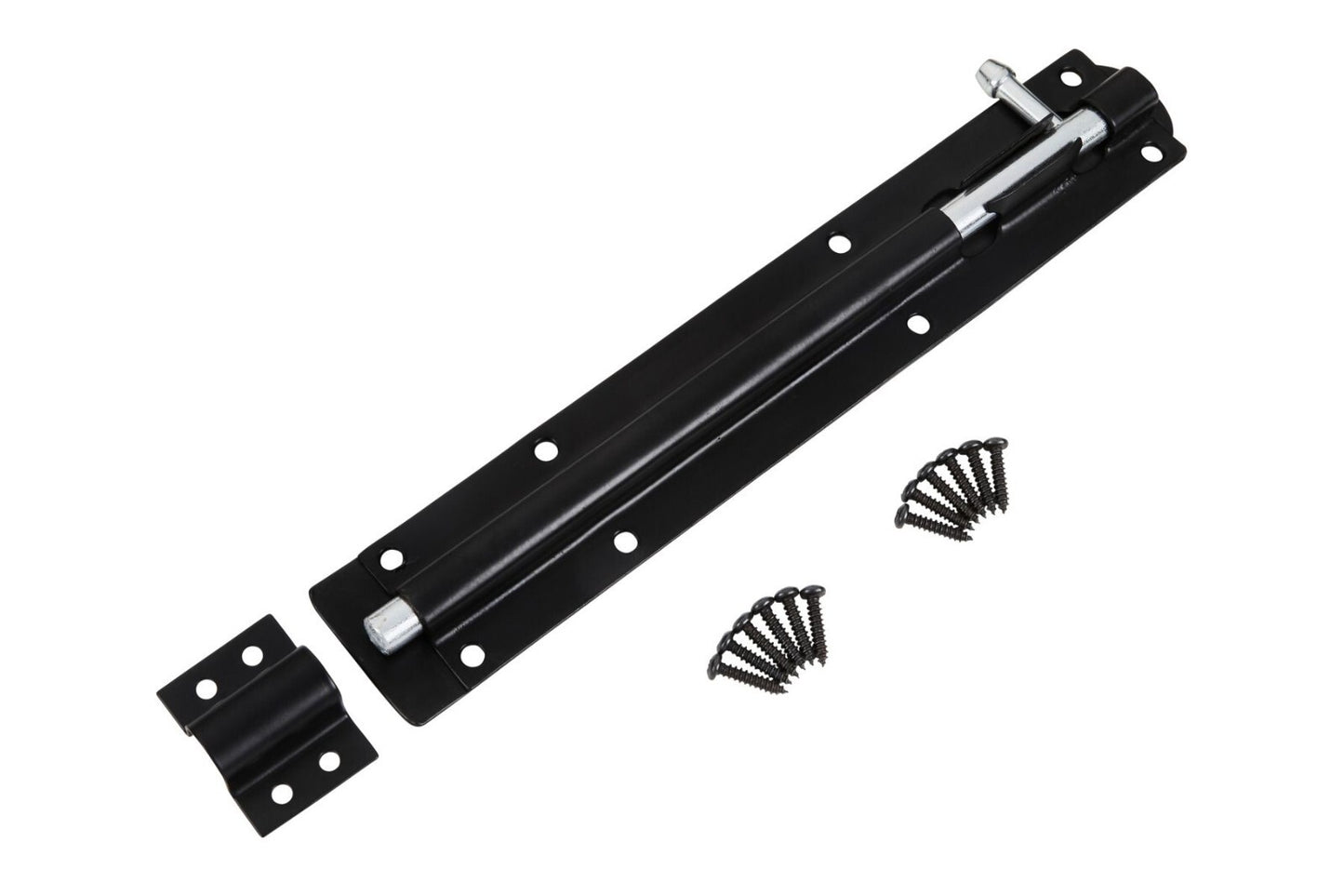 Blue Spot Tools Ironmongery 250mm Black Powder Coated Tower Bolt bsp78004