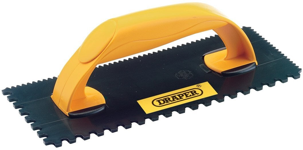 Draper Tile Adhesive Spreader 270 x 115mm course & Fine Pattern, Tiling Tool
