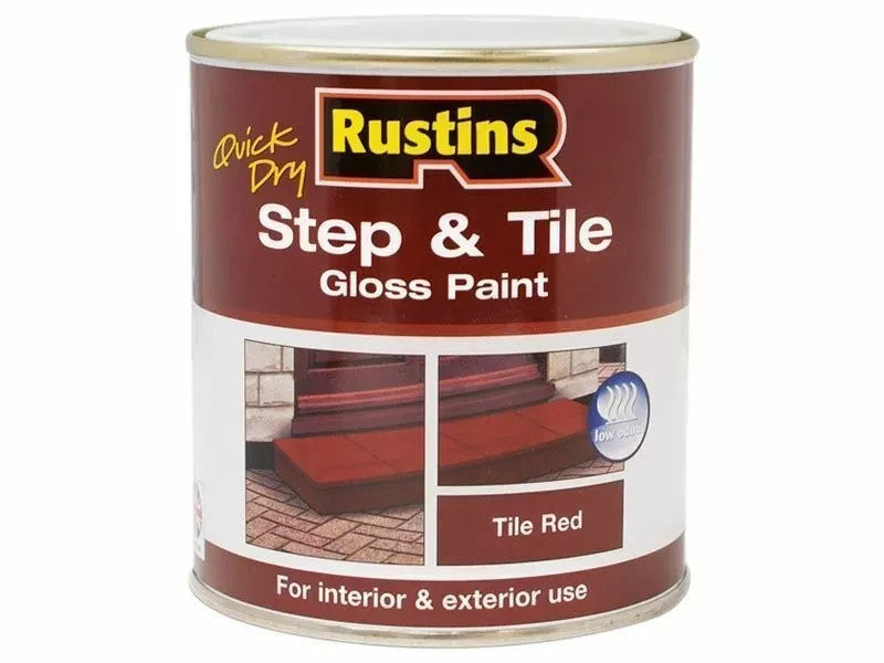 RUSTINS Quick Dry Step and Tile Gloss Paint Tile red 250ML. STRDW250
