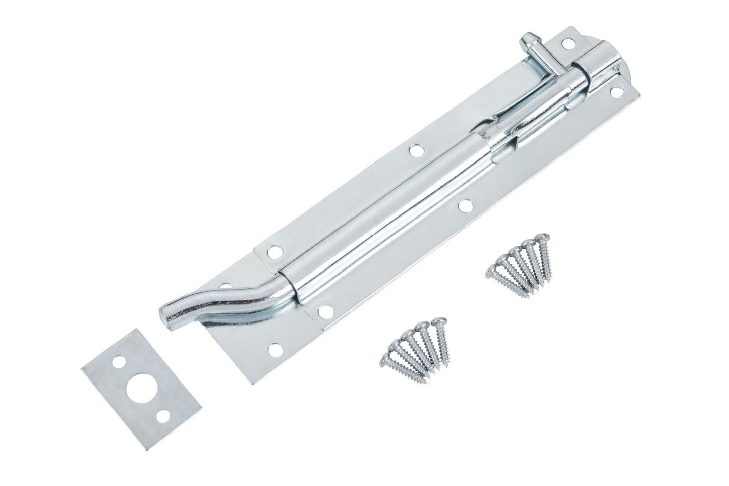 Blue Spot Tools Ironmongery 200mm Zinc Plated Necked Tower Bolt bsp78064