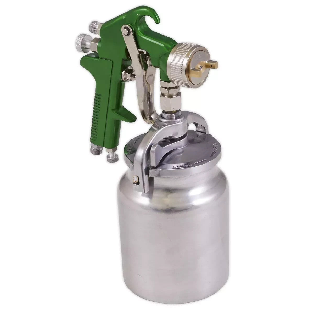 Sealey S725 Suction Feed Spray Gun 2.5mm Set-Up, 1l Feed Pot, 2 Stage Trigger