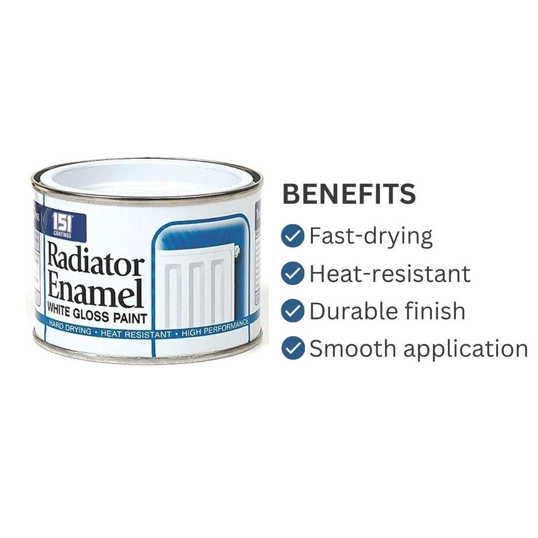151 Coatings Radiator Enamel White Gloss Paint 180ML