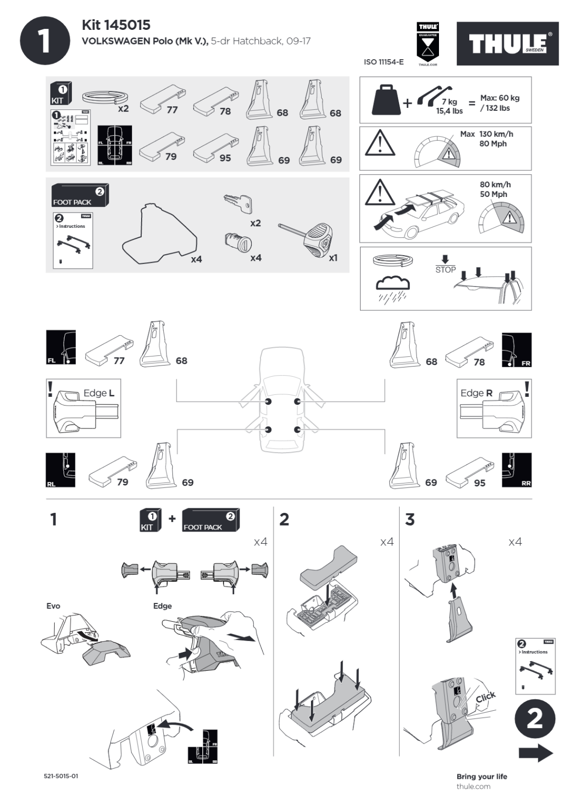 Thule Fitting Kit 145015
