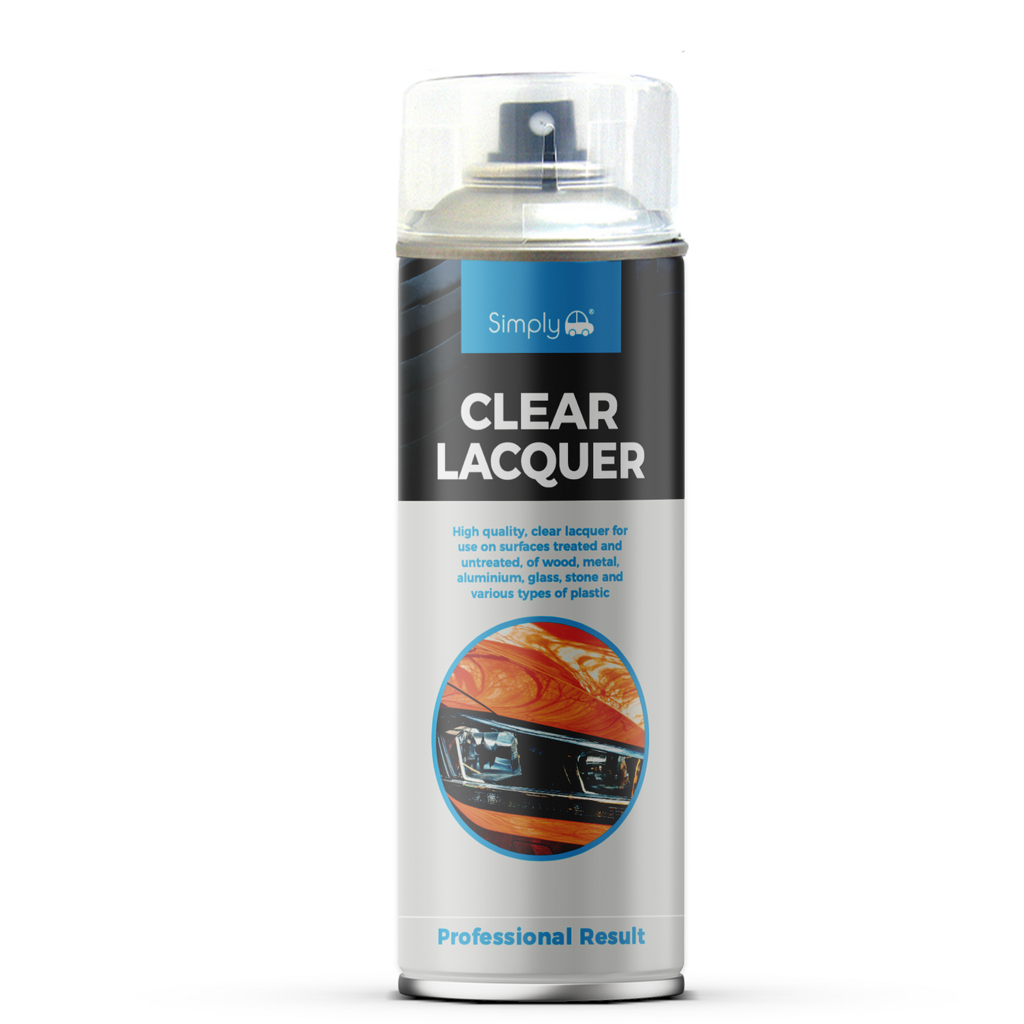 Simply Clear Lacquer Spray 500mL Aerosol Top Coat Automotive Gloss Finish SP-023