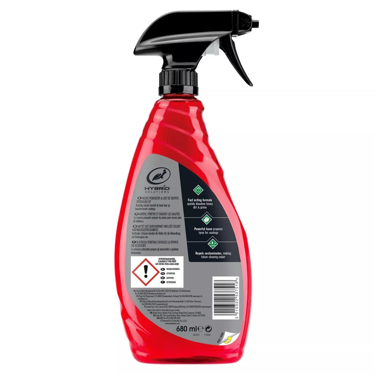 Turtle Wax Hyper Foam Wheel Cleaner & Tyre Prep 680ml