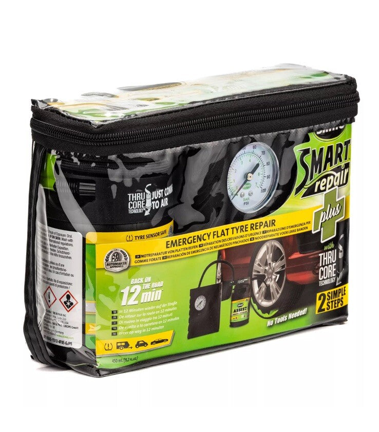 Slime Smart Repair Plus - Emergency Flat Tyre Repair Kit - Cars, Bikes, Trailers