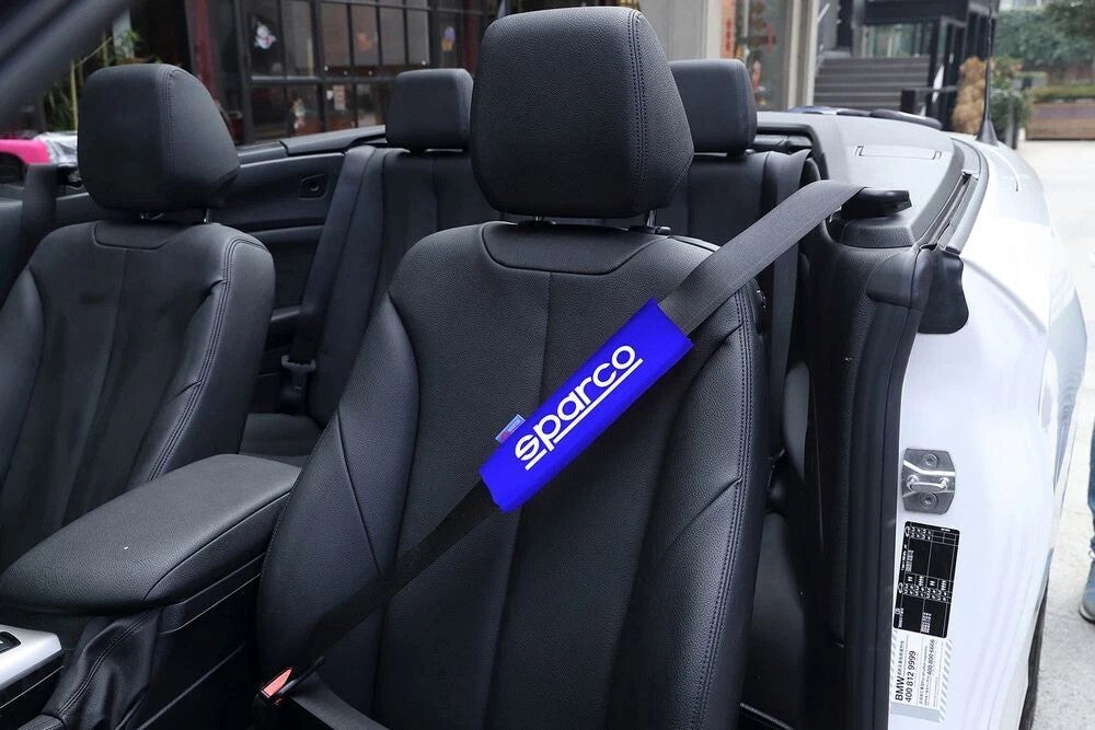 Sparco Seat Belt Pads Car Harness Cover Shoulder Pads Black Red Blue Comfortable