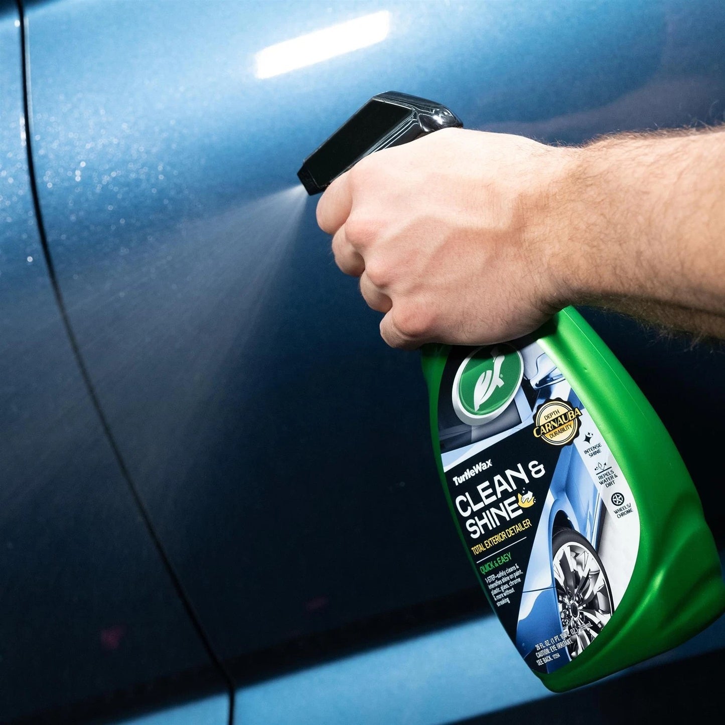 Turtle Wax Quick Easy Clean & Shine Detailer Waterless Car Wash Wax Spray 500ml