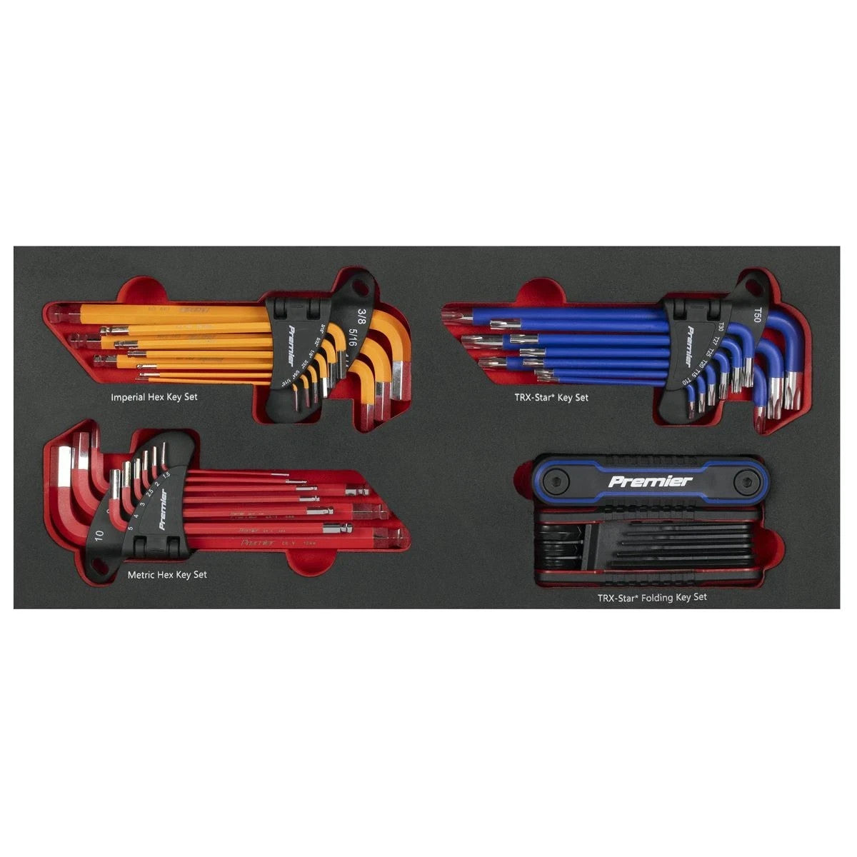 Sealey TBT62 Premier Master Key Set with Tool Tray 43pc