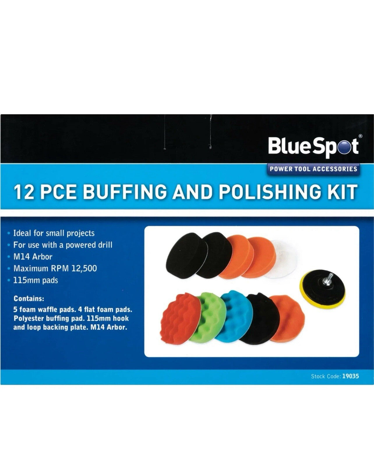 12pc Buffing Polishing Mop Wheel Pad Set For Grinder And Drill 19035