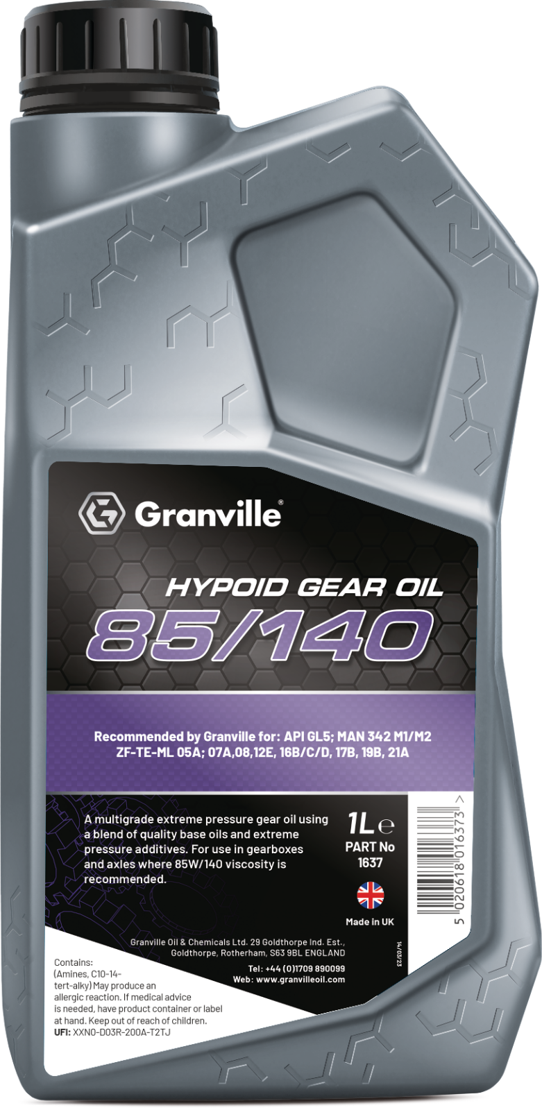 Granville 1637 EP 85W/140 Hyoid Gear Oil 1 Litre Single