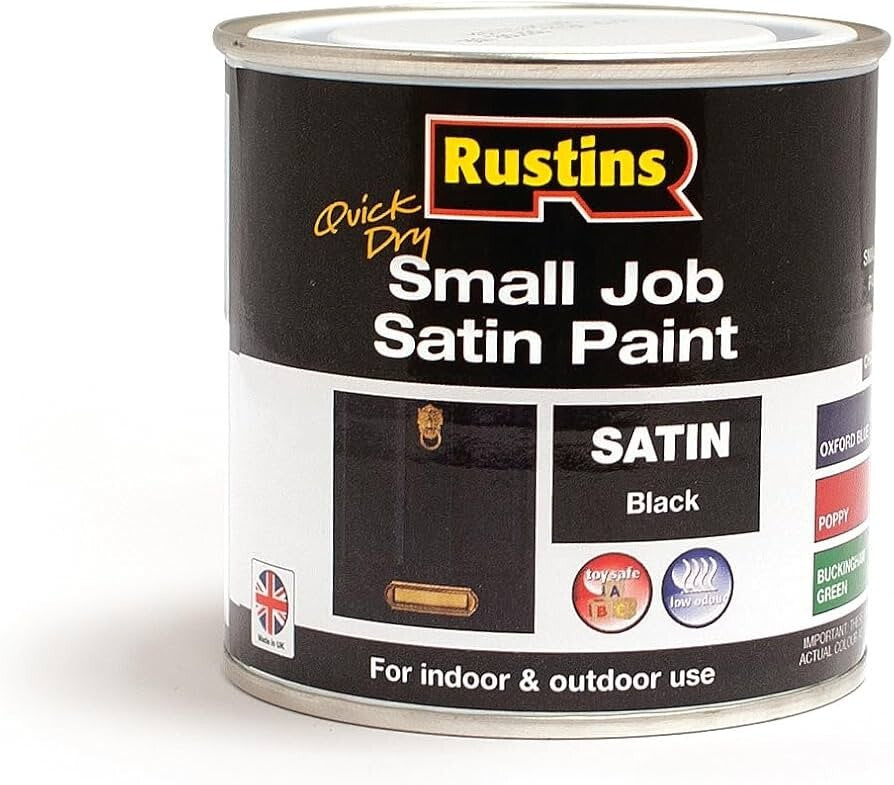 Rustins SPBLW250 Quick Dry Small Job Satin Paint - 250ml