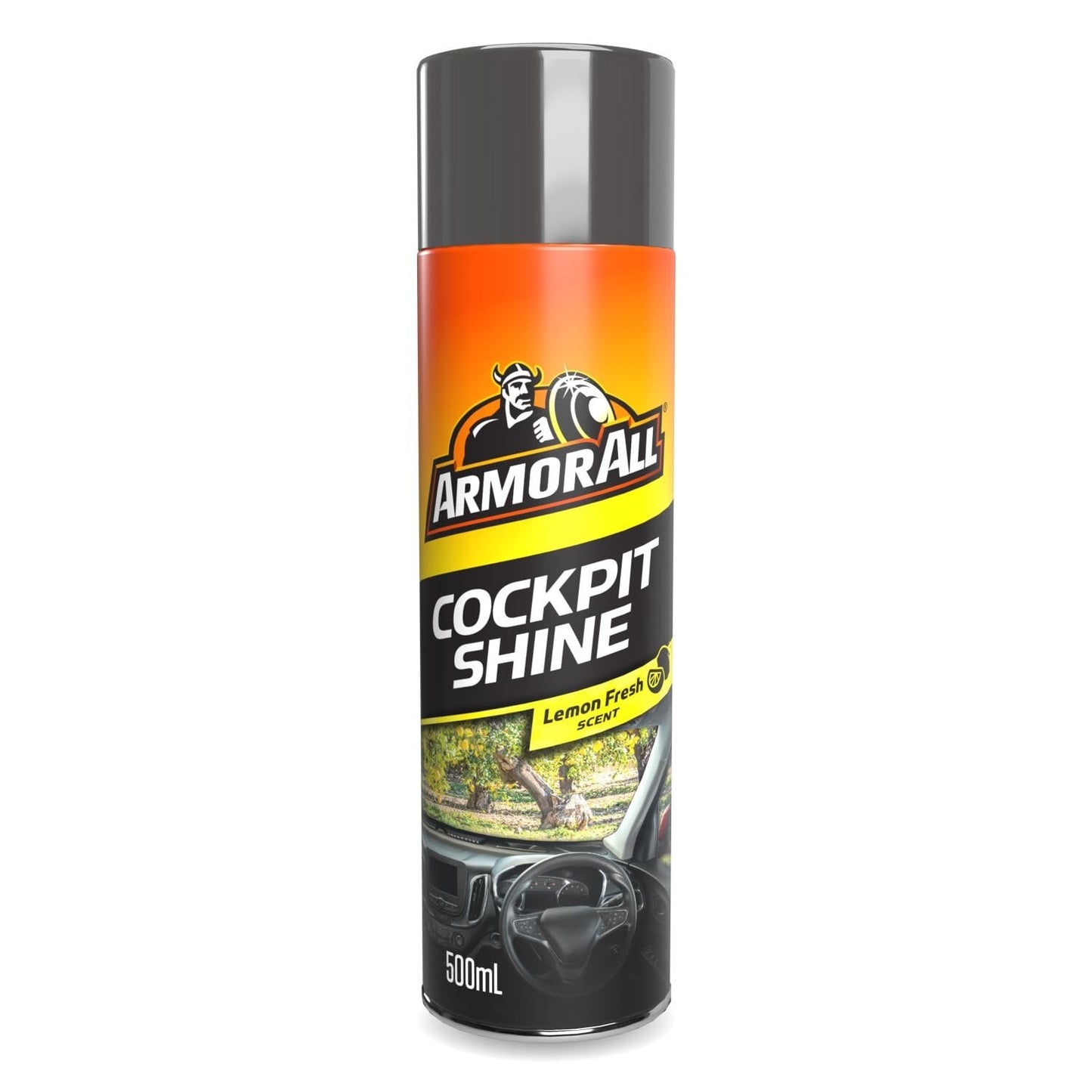 LEMON COCKPIT SHINE SPRAY CAN CAR VAN DASHBOARD INTERIOR CLEANER 500ml