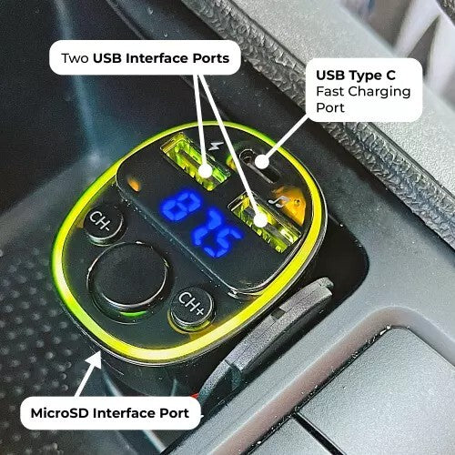 Wireless Bluetooth Car FM Transmitter Kit 3 USB Charger MP3 Player AUX Handsfree