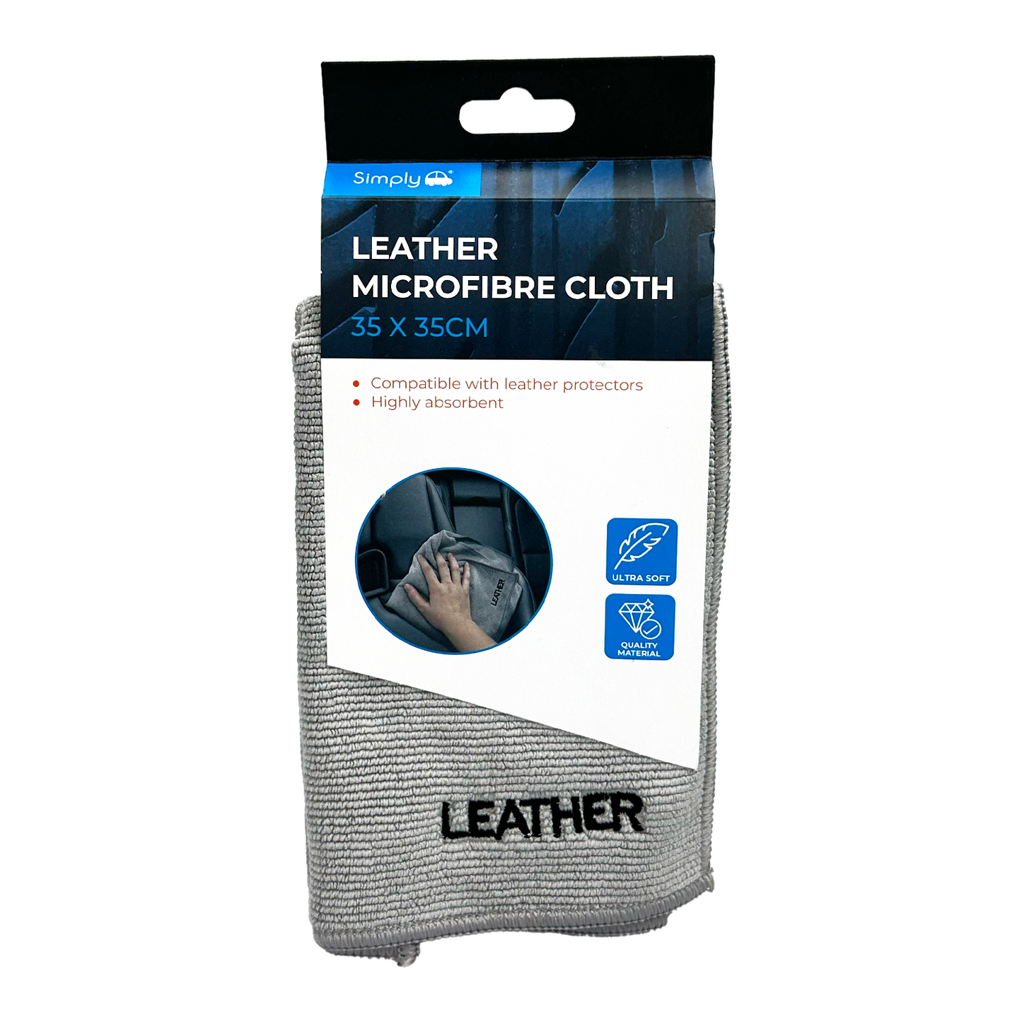 simply leather microfibre cloth cle083