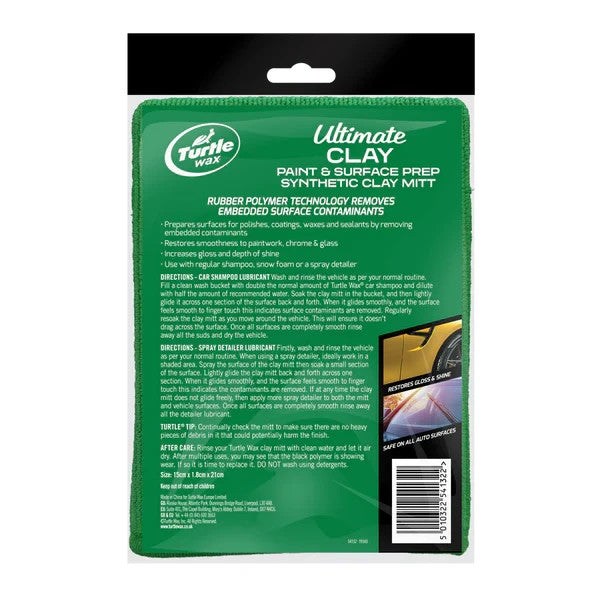 Turtle Wax Ultimate Clay Paint & Surface Prep Synthetic Clay Mitt