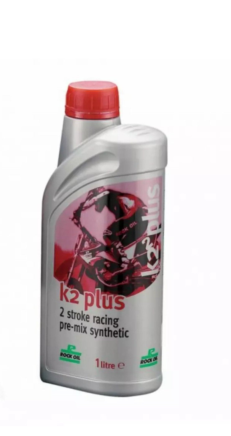 Rock Oil K2 Plus Semi Synthetic Premix 2 Stroke Motorcycle Engine Oil 1 Litre