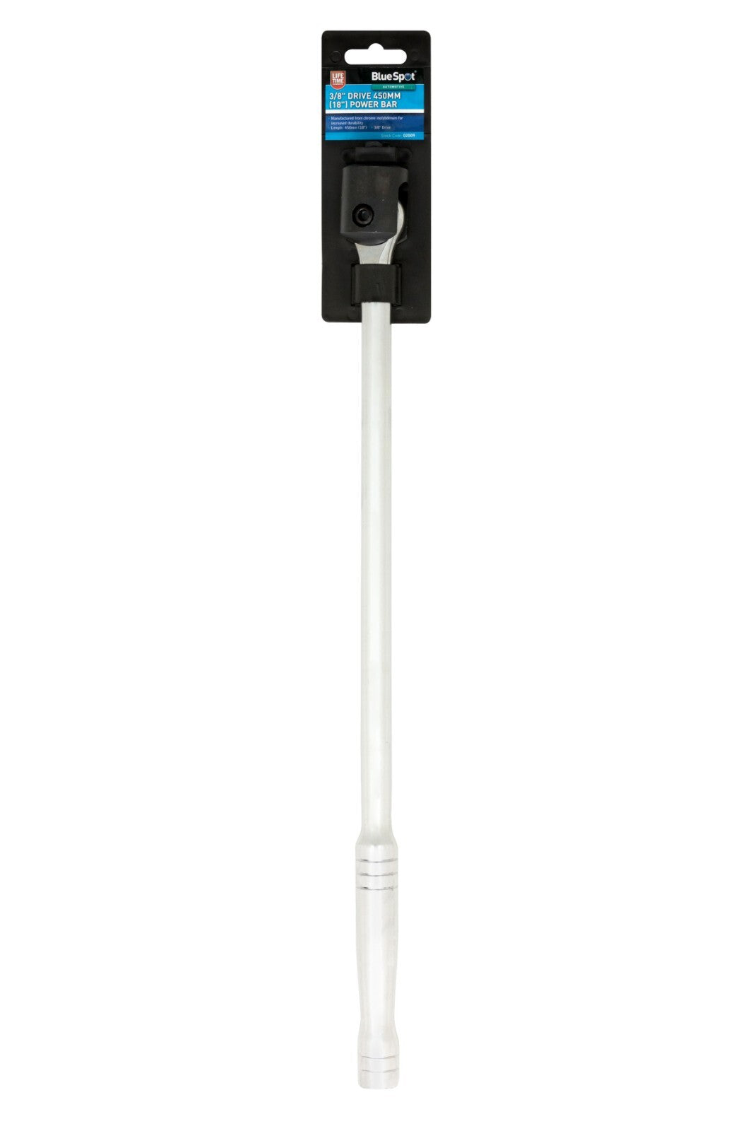 Flexi Head Knuckle Power Breaker Bar Wrench 3/8" Drive 450mm Long 02009