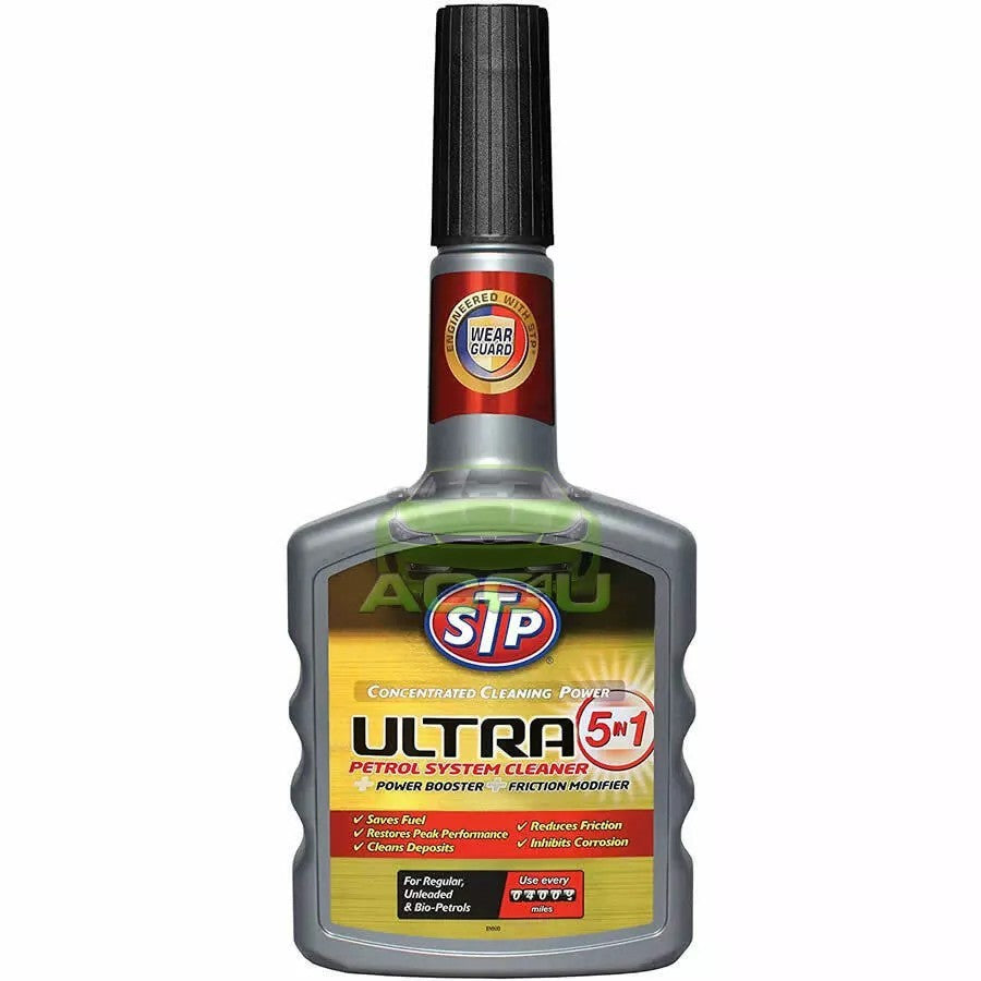 STP Ultra 5in1 Car PETROL Engine Fuel System Cleaner Power Booster Treatment