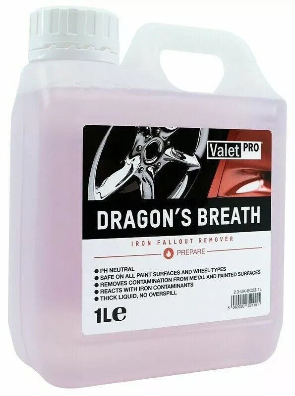 Valet Pro Dragons Breath 1Ltr De-Ironiser Iron X Contaminant Removal Wheel care