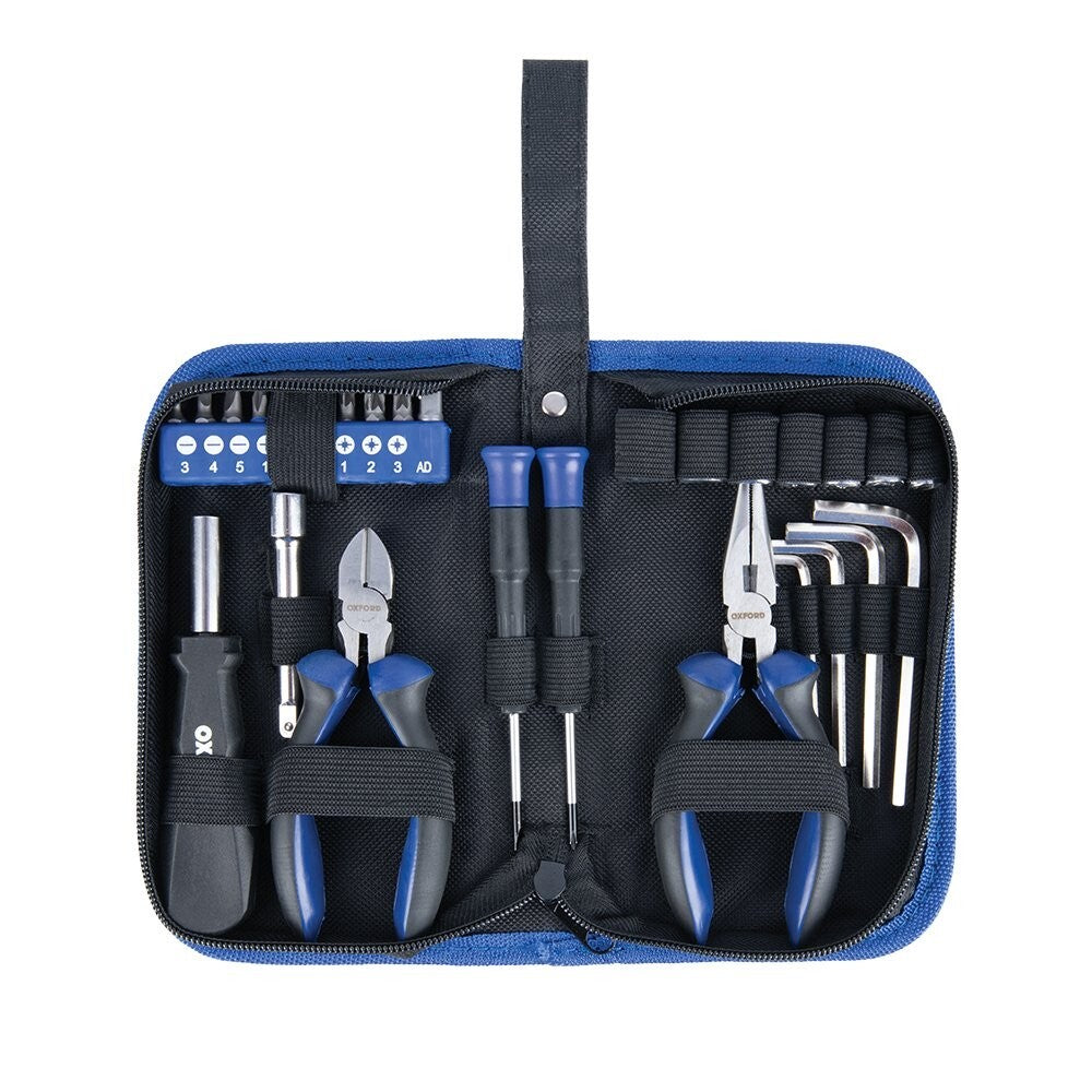 Oxford 28 Piece Biker Underseat Motorcycle Bike Emergency Travel Tool Kit OX771