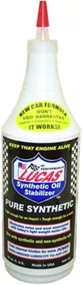 Lucas Oil Synthetic Stabiliser Pure Synthetic, Eliminates Engine Noise & Wear 1l