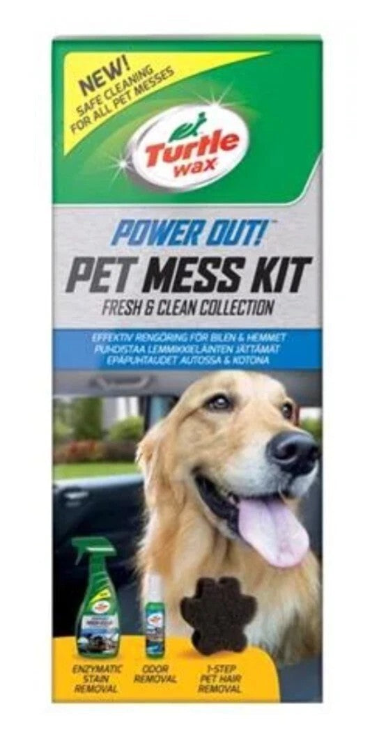 Turtle Wax Power Out Pet Mess Kit- Stain Removal, Odou Solutions, Hair Removal