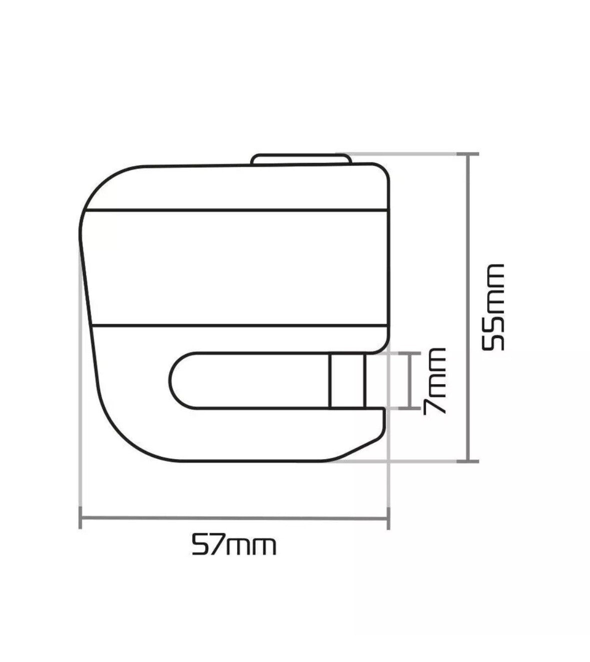 Oxford Micro XA5 Motorcycle Scooter High Security Alarm Disc Lock Black/Black