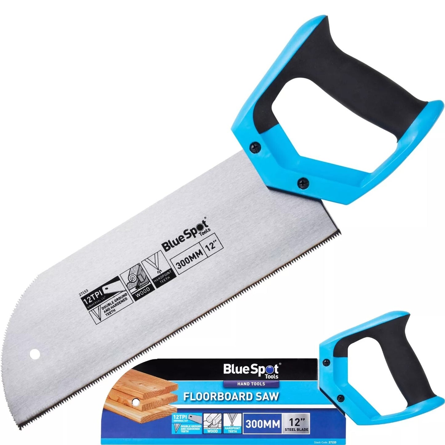 300mm Floorboard Saw 12" DIY Saw Hardened Plastic Handle Sawing Woodwork