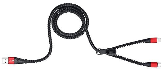 2 in 1 Zipper Charging Cable - Type-C
