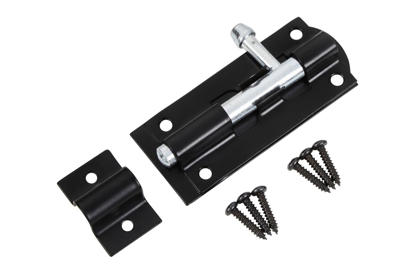 Blue Spot Tools Ironmongery 76mm Black Powder Coated Tower Bolt bsp78000