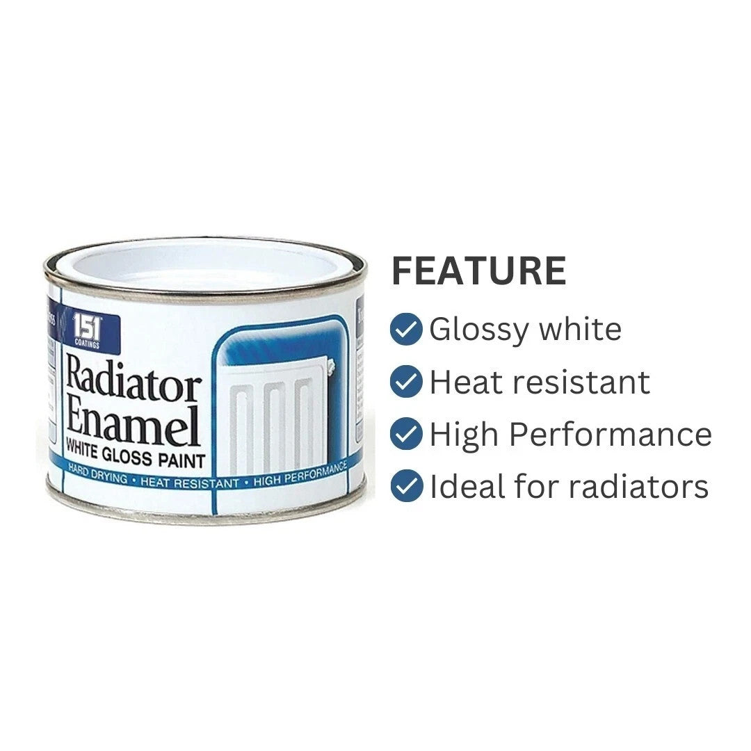 151 Coatings Radiator Enamel White Gloss Paint 180ML