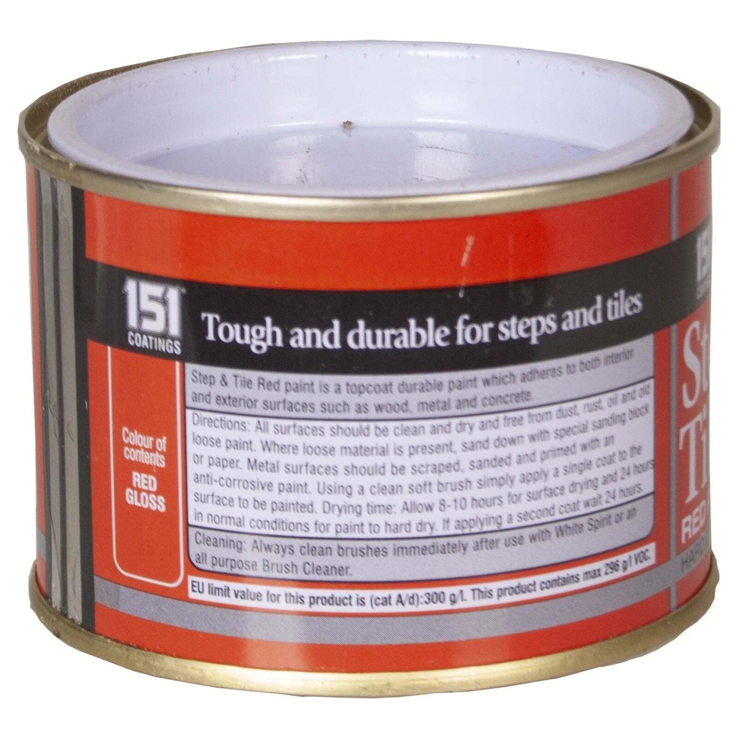 Step & Tile Red Paint Wood Metal Concrete 151 Coatings Indoor Outdoor 180ml