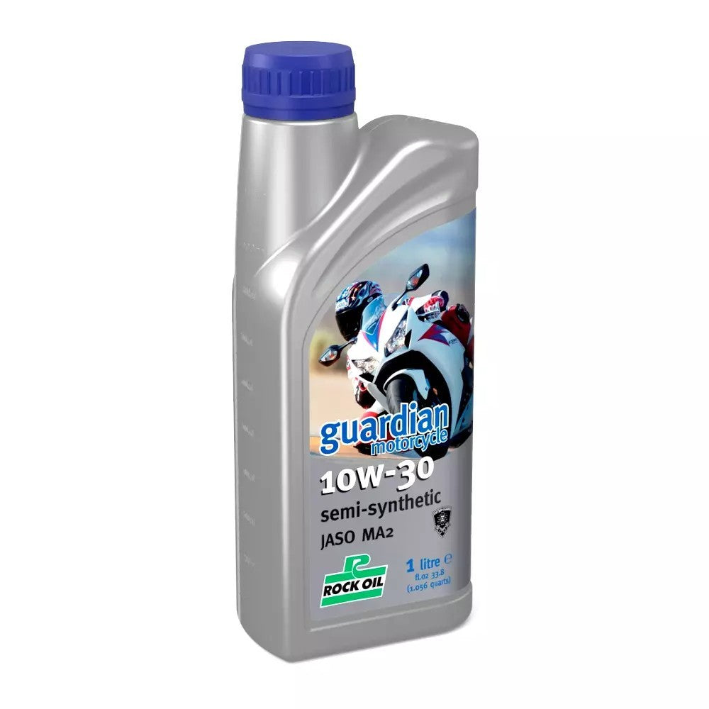 Rock Oil Guardian Motorcycle 10W30 Semi Synthetic Engine Oil JASO MA2 1 Litre