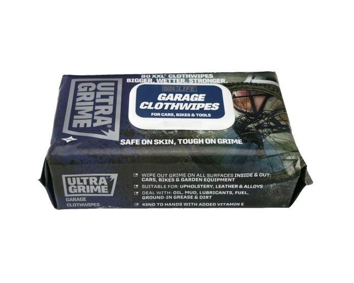UltraGrime Garage XXL Wipes Heavy Duty 80 Thick Big Wipes - Cleaning Wipes Heavy