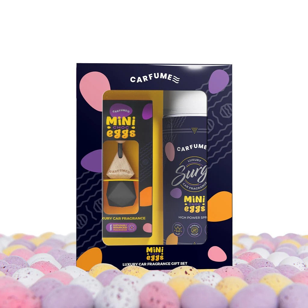 Limited Edition Carfume Mini Eggs Gift Set, Car Air Freshener Diffuser & Spray