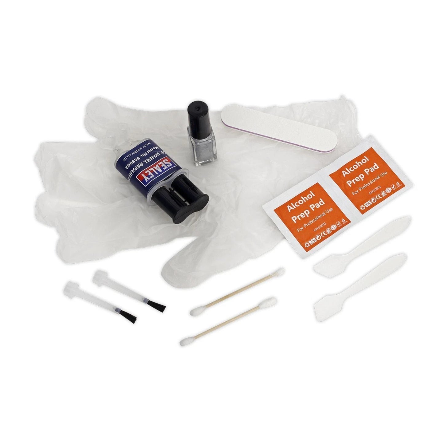 Sealey Professional Alloy Wheel Repair Kit, Permanently Repairs Curb Damage
