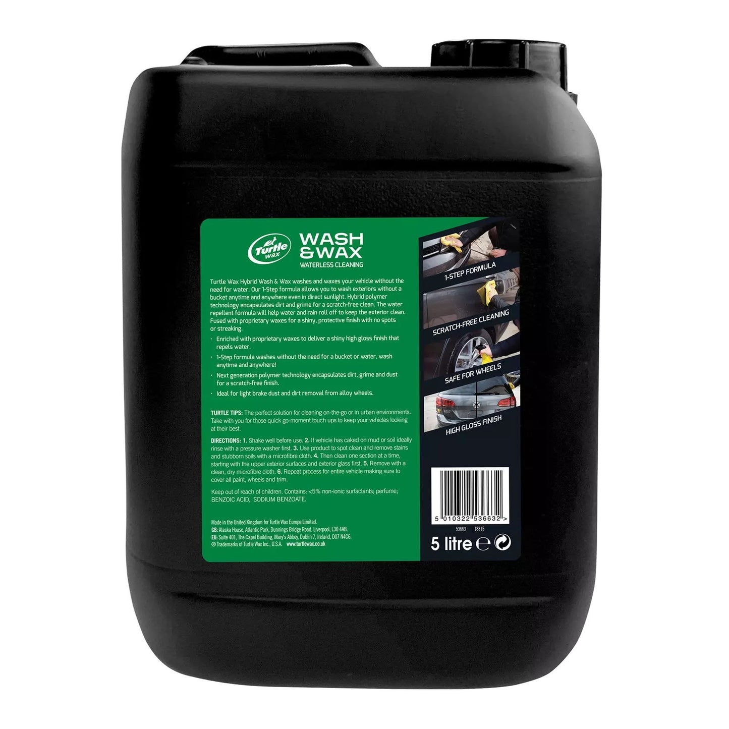 Turtle Wax Waterless Wash & Wax Pro Valeting Range, Scratch Free 5ltr