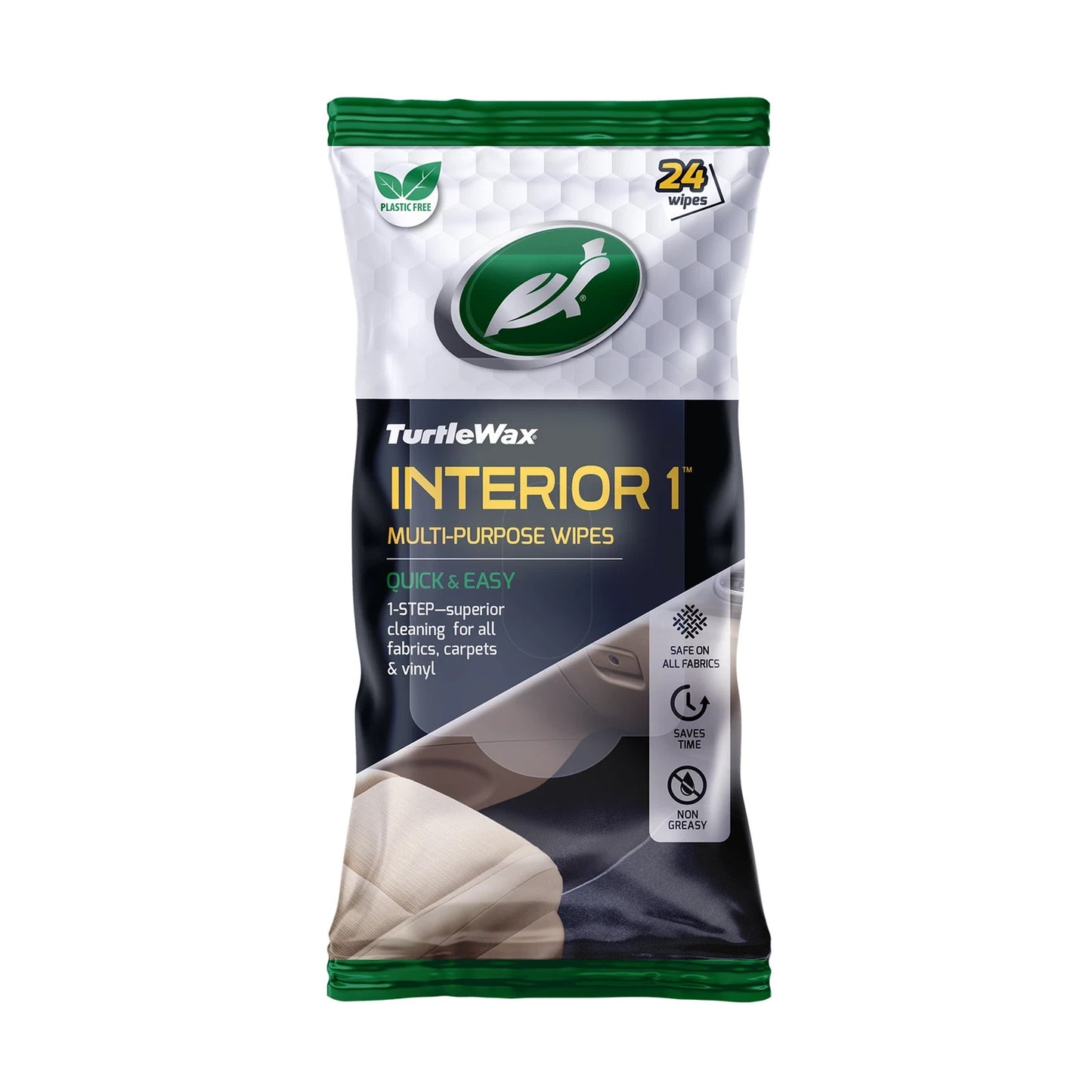 Turtle Wax Interior 1 Multi-Purpose Wipes for Car Interior For Fabrics