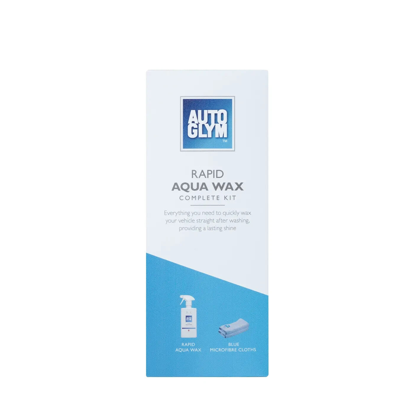 AUTOGLYM Rapid Aqua Wax Complete Kit Carnauba Spray Wax FREE MICROFIBRE CLOTHS