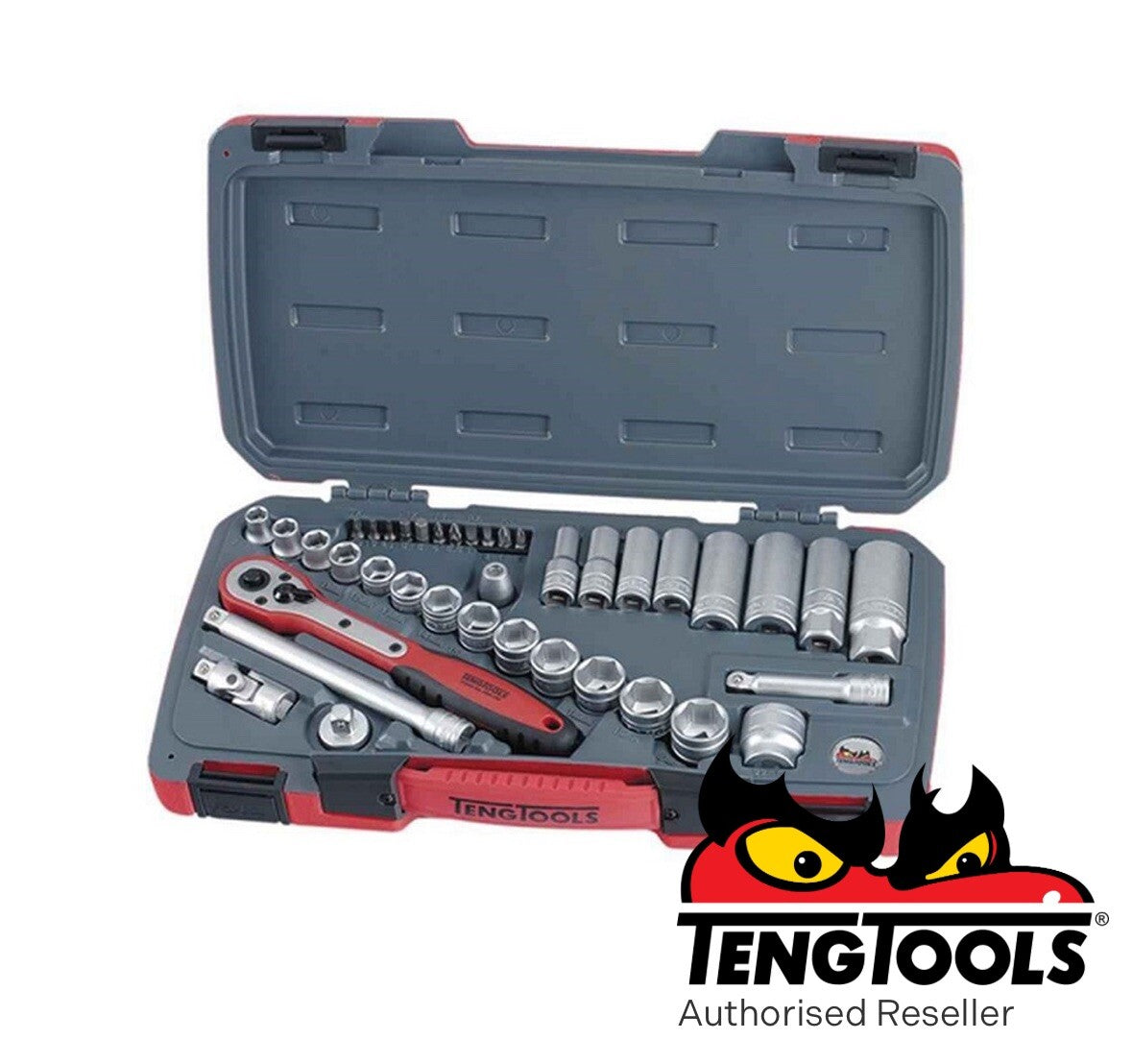 Teng Tools T3839 3/8 Drive Socket Ratchet Extension Tool Set - Pack of 39