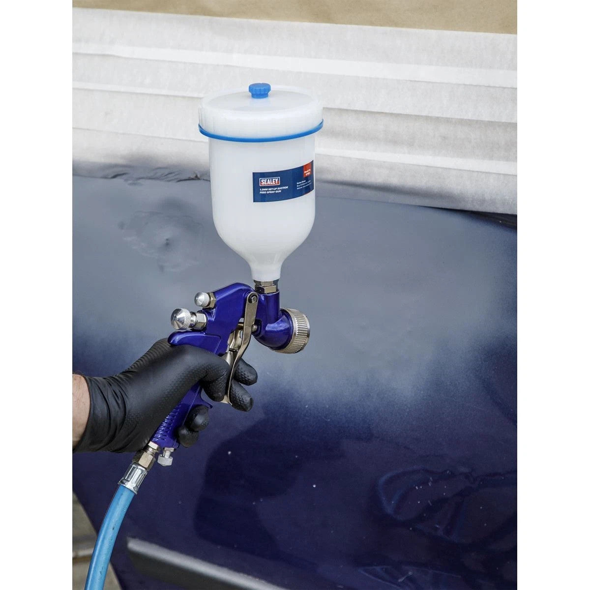 Sealey Suction Feed Spray Gun 1.7mm Set-Up - S717