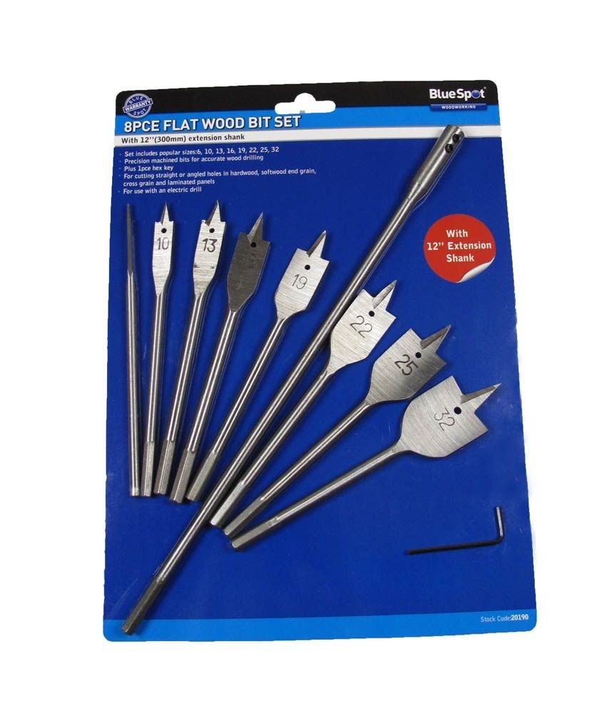 Flat Spade Wood Hole Saw Drill Bits With Long 300mm Extension Bit Set 20190