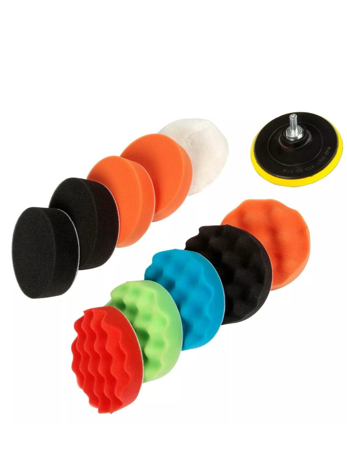 12pc Buffing Polishing Mop Wheel Pad Set For Grinder And Drill 19035