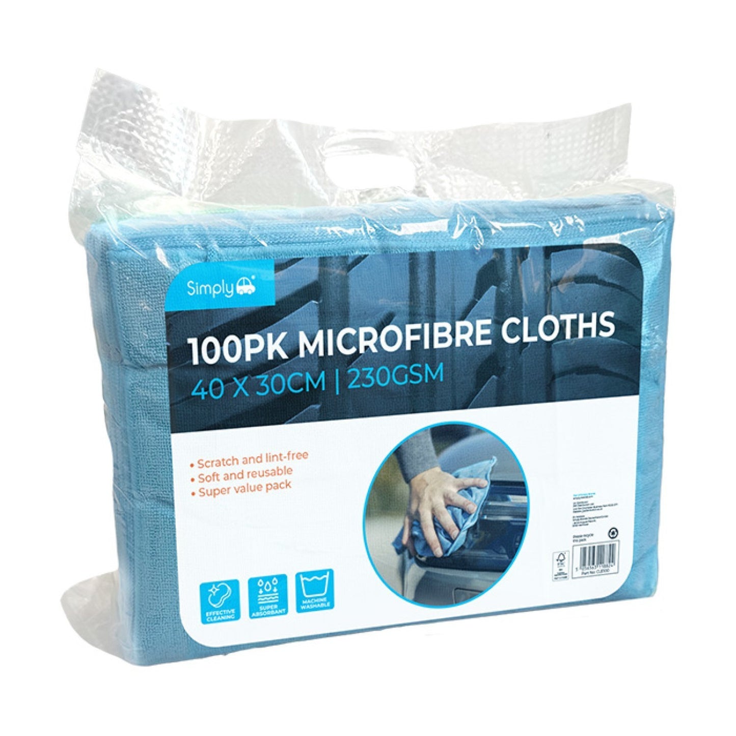 100x Microfibre Cleaning/Polisihing Cloths, Lint Free, Reusable 40cm x 30cm