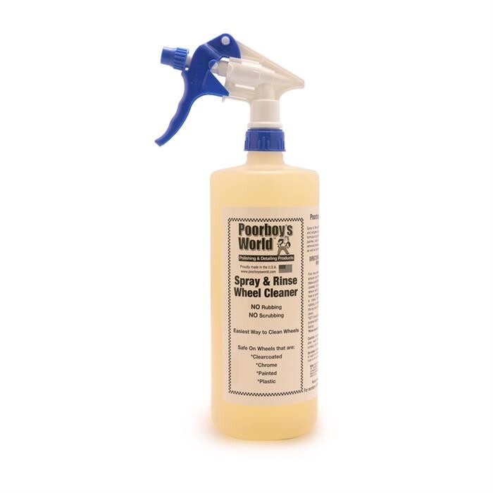Poorboys Wheel Cleaner Spray & Rinse For Alloy Steel Chrome Wheels Acid Based